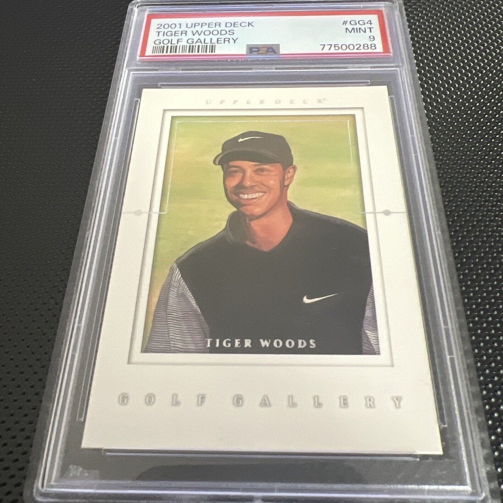PSA 9 TIGER WOODS 2001 UPPER DECK #GG4 GOLF GALLERY QTY FREE SHIPPING